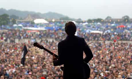 View from the Glastonbury stage