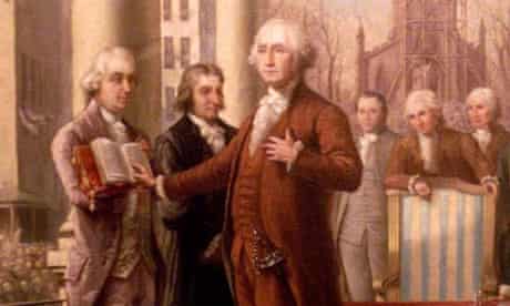 George Washington's inauguration, painting by Ramon de Elorriaga