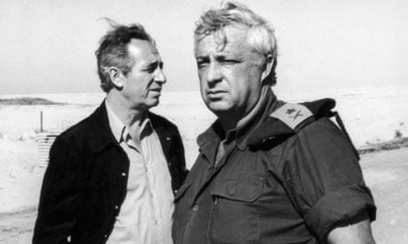 Shimon Peres (left) with Ariel Sharon