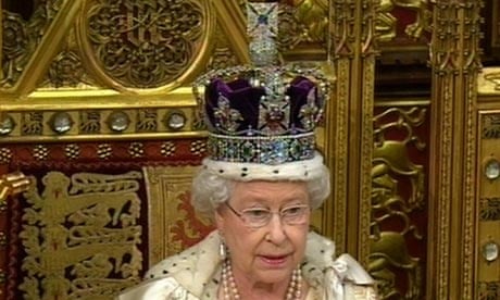 The Queen delivers the Queen's speech on 25 May 2010.