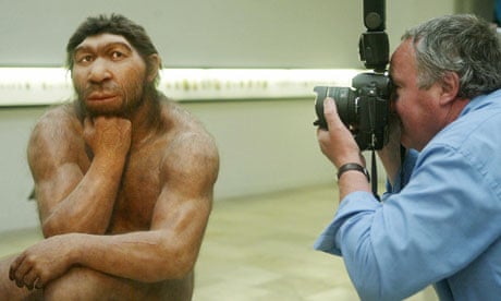 Museum reconstruction of Neanderthal man