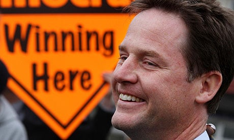 Nick Clegg during the election campaign
