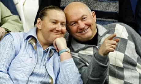 Yuri Luzhkov and his wife, Yelena Baturina, at a 2007 tennis tournament in Moscow