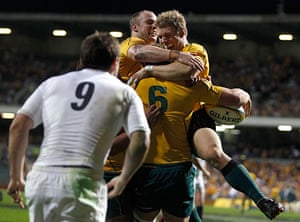 rugby: Australia's Elsom celebrates