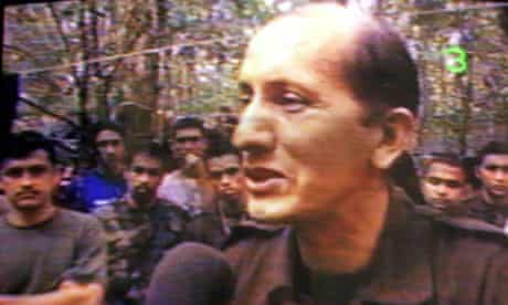 Colombian police general Luis Herlindo Mendieta who was taken hostage by Farc in 1998