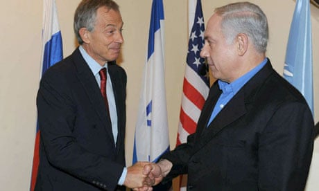 Tony Blair meets Binyamin Netanyahu in Jerusalem on 11 June 2010