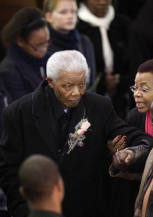 Zenani Mandela memorial: Nelson Mandela arrives for a memorial for his great-granddaughter Zenani