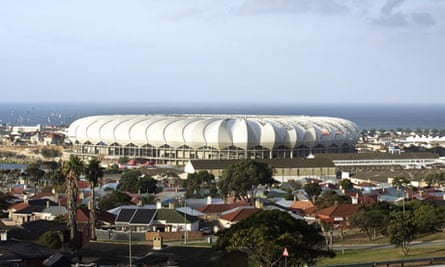 The Nelson Mandela Bay stadium in Port Elizabeth, South Africa. 