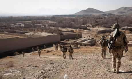 Soldiers from 3rd Battalion The Rifles on counter-IED patrol near Kajaki, northern Helmand