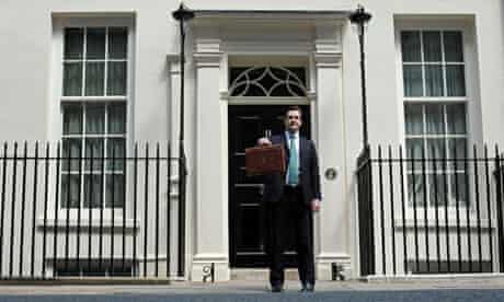 George Osborne holds the budget box as he leaves 11 Downing Street for Parliament
