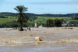 Floods in Brazil: The Mundau river in Rio Largo, Alagoas state, northeastern Brazil
