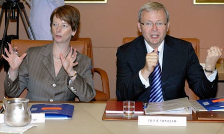 Australian PM Kevin Rudd and Julia Gillard
