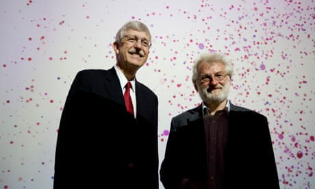 John Sulston and Francis Collins at the Science Museum, London