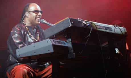 Stevie Wonder performs, during the Glastonbury Festival
