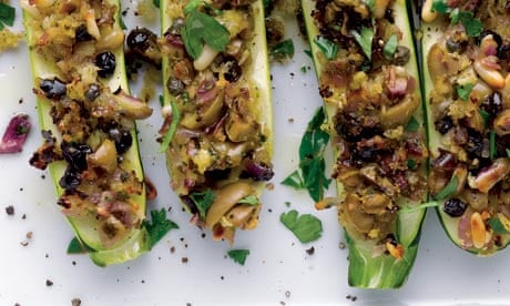 Courgettes with orange and pine nuts