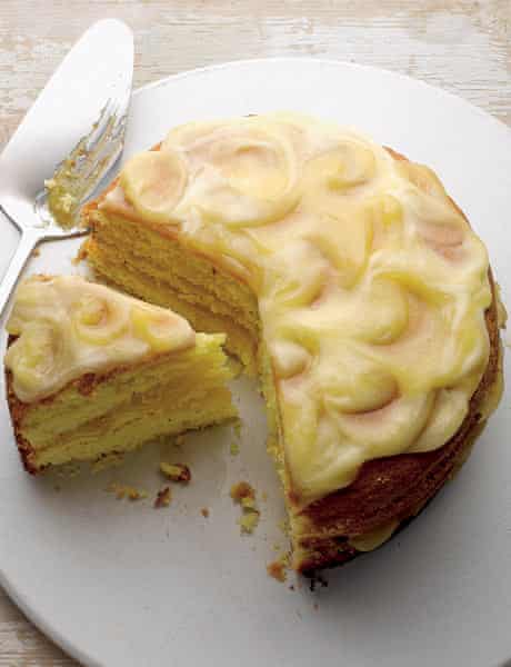 Saffron clotted cream cake