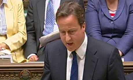 David Cameron at prime minister's question time on 9 June 2010.