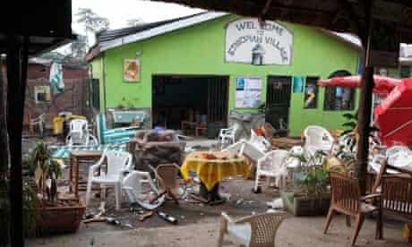 The Ethiopian Village restaurant in Kampala, Uganda, site of one of the co-ordinated bomb blasts