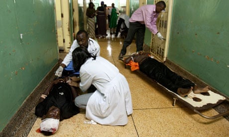Medics at the Mulago hospital in Kampala