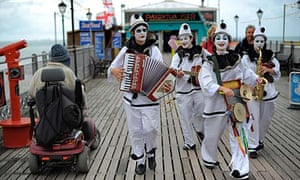 The Pier Echoes, a pierrot troupe performing in Paignton