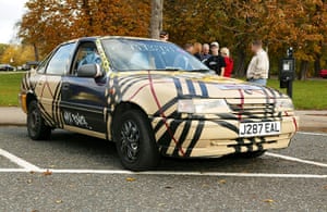 Burberry: Vauxhall "Chavalier". Chav Rally organised by band Goldie Lookin Chain