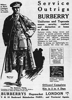 Burberry: Print Advertisement for Burberry's Service Outrigs 1918