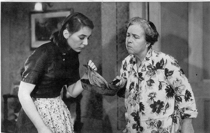 Bainbridge's 1989 novel, An Awfully Big Adventure, was drawn from her own early life when she worked for a repertory theatre company. Here, she is performing on stage with Mable Constanduros in King of the CastlePhotograph: Continuum Books