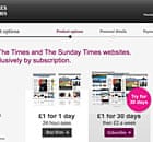 The Times website paywall.