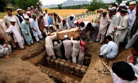 Pakistanis bury victim of alleged US missile attack in tribal area near Afghanistan border
