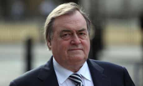 Lord Prescott arrives at the QE2 conference centre in London to give evidence to the Iraq Inquiry.