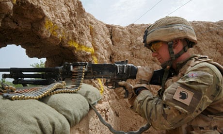 British soldier on duty near Sayedebad, Afghanistan