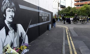 Alex higgins funeral: A tribute mural to snooker legend Alex Higgins