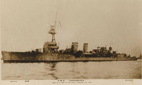 The British first world war battleship HMS Cassandra