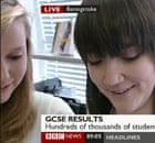 Students receive their GCSE results in Basingstoke on 24 August 2010.