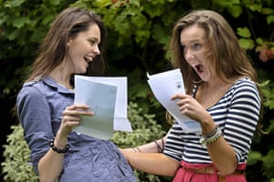 GCSE Results Released: Alice Thompson (left), aged 16, from Sneyd Park and Phillipa Jones, aged 16
