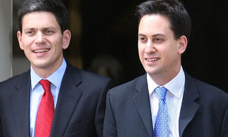 David Miliband (left) and Ed