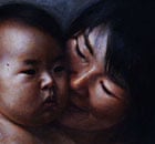 Mother and child portrait at the Hibakusha exhibition
