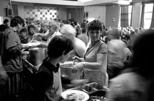 No redemption: Marilyn Johnson serves food to striking miners