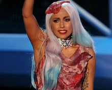 Lady Gaga's meat dress angers animal rights groups | Lady Gaga | The Guardian Lady Gaga's meat dress angers animal rights groups | Lady Gaga | The Guardian