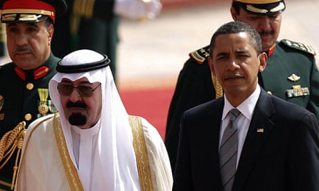 Saudi King Abdullah bin Abdul Aziz al-Saus with Barack Obama