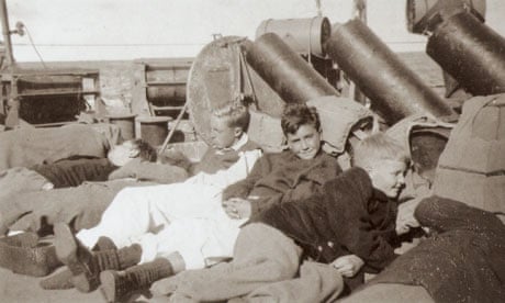 Benares survivors rescued by HMS Hurricane.