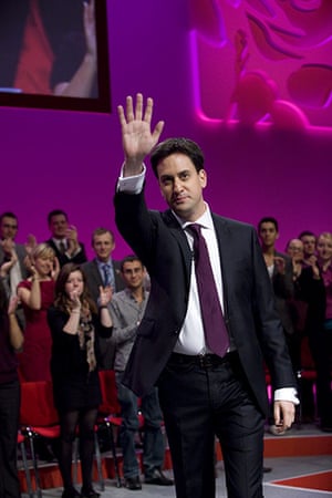 Labour party conference: Ed Miliband acknowledges applause from delegates