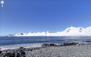 Google Streetview Global: Google streetview - Snowy view, Half Moon Bay, Antarctica