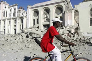 Haiti then and now: This combination of two pictures shows a