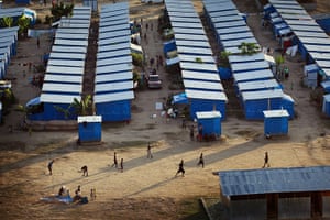 Haiti one year on: January 8, 2011: People displaced by the quake live in temporary shelters 
