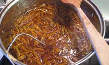 Boiling the marmalade