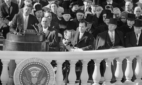 President John F. Kennedy gives his inaugural address in Washington