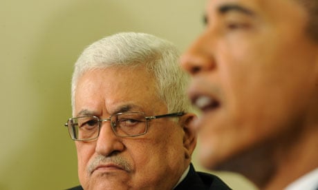 Palestinian president Mahmoud Abbas with US president Barack Obama