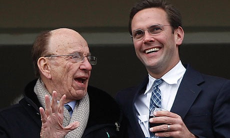Rupert Murdoch with his son James