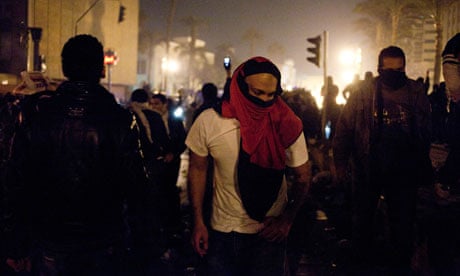 Protesters on the streets of Cairo during the uprising in Egypt.